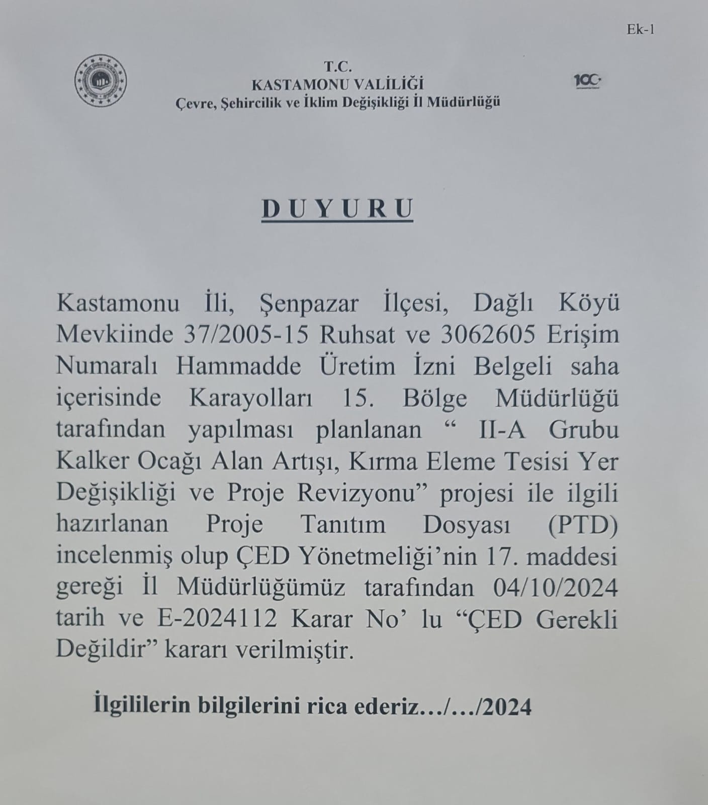 Şenpazar Belediyesi Haber & Duyurular Listesi